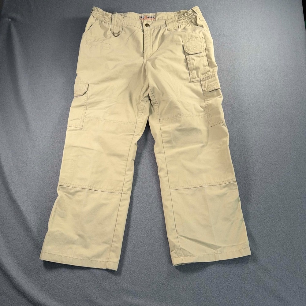 5.11 Tactical Pants Womens 16 Khaki Cargo Utility Outdoor Ripstop 34x27 Gorpcore